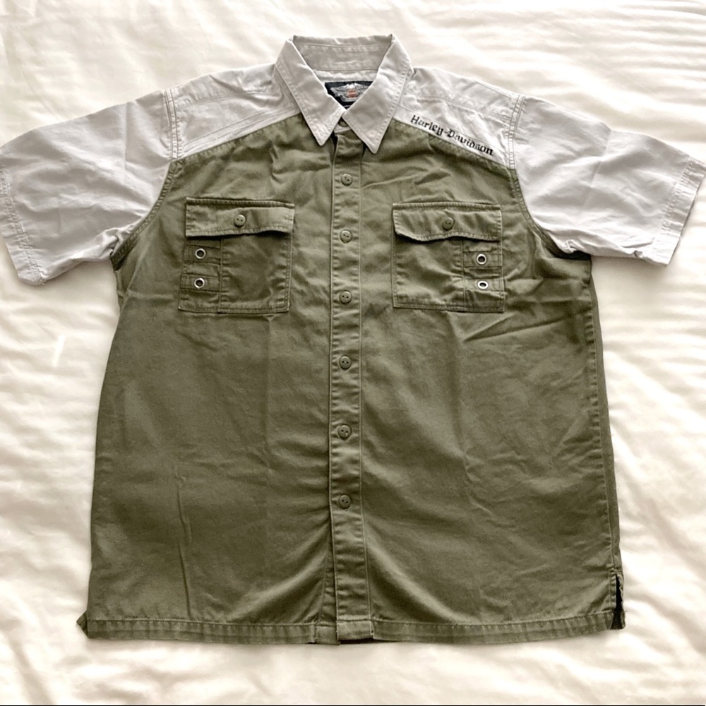 Mens XL Harley-Davidson Button Down Shirt